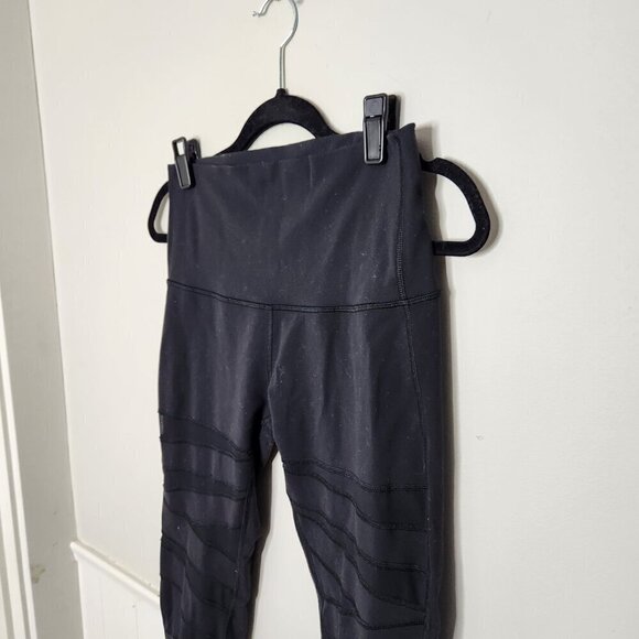 LULULEMON Solid Black Wunder Under Pant Tech Mesh - Picture 4 of 6